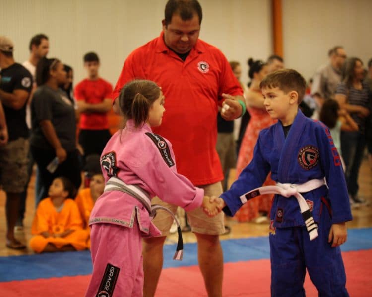 Kids Jiu Jitsu training at Gracie United